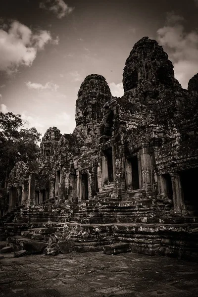 Σκάλισμα Στο Ναό Bayon Στο Angkor Thom Angkor Wat Καμπότζη — Φωτογραφία Αρχείου