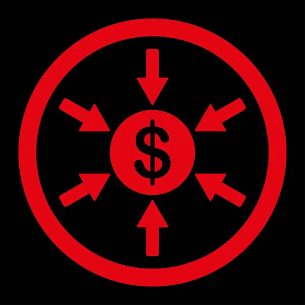Ícone Glifo Renda Este Símbolo Arredondado Plano Usa Cor Vermelha — Fotografia de Stock