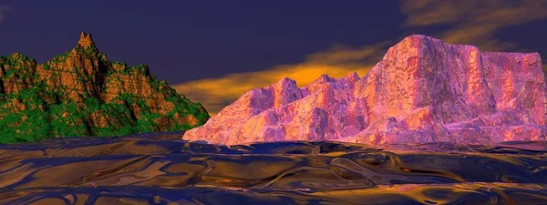 Пейзажный Снимок Айсберга Горы — стоковое фото