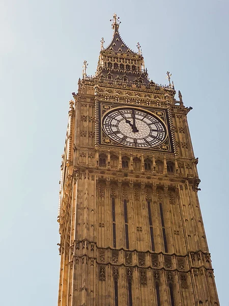 Big Ben Orologio Torre Situato Westminster Londra Regno Unito — Foto Stock