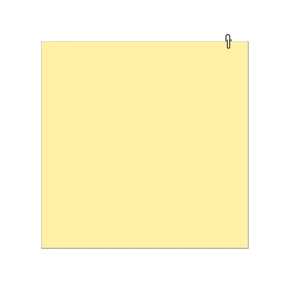 Квадратный Блокнот Бумажной Застежкой Изолированный Белом Фоне — стоковое фото