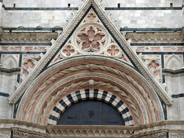 Facciata Del Battistero Siena — Foto Stock