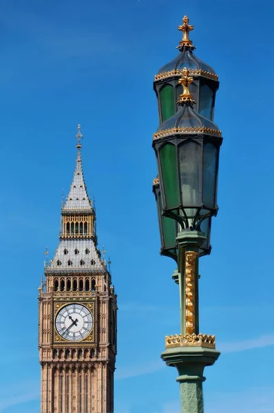 Big Ben Torre Dell Orologio Presso Camere Del Parlamento Londra — Foto Stock