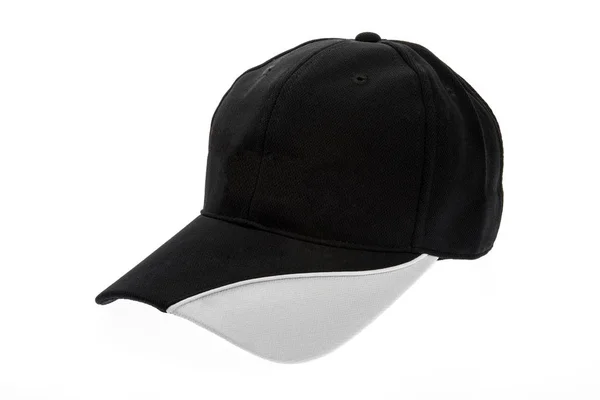 Gorra Golf Blanco Negro Para Hombre Sobre Fondo Blanco —  Fotos de Stock