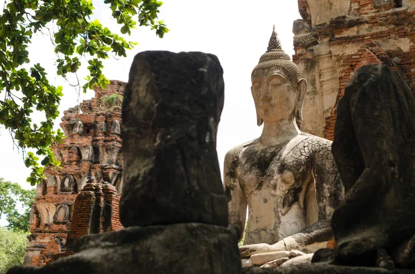 Wat Mahathat Templom Található Szinte Közvetlenül Közepén Ayutthaya Úgy Tartják — Stock Fotó