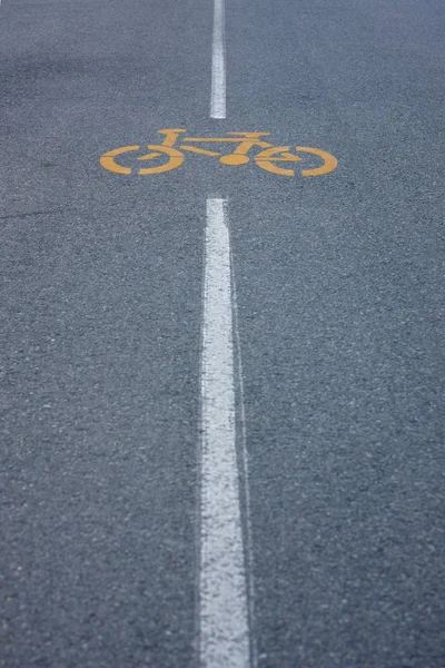 Πινακίδα Δρόμου Ποδηλάτου Μεταφορών — Φωτογραφία Αρχείου