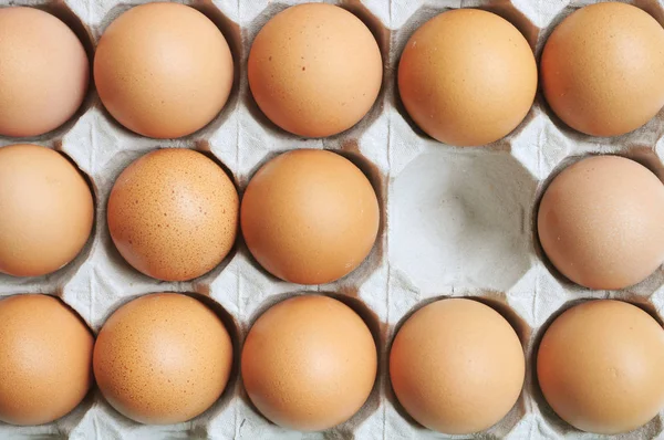 Яйца Коробке — стоковое фото
