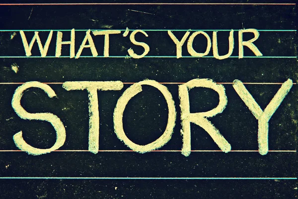 Whats Twoje Pytanie Historia Napisane Tablicy Czarno — Zdjęcie stockowe