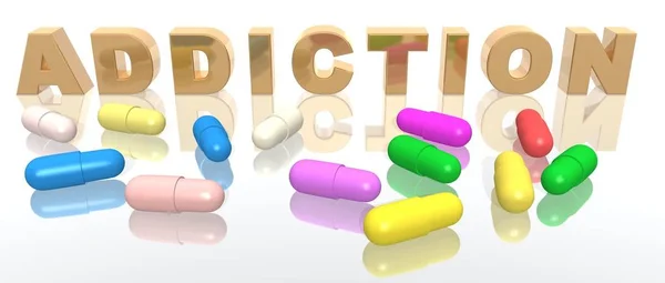 薬物中毒に関する3Dレンダリング — ストック写真