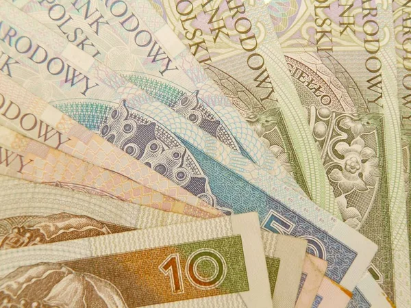 Polnisches Zloty Geld Banknoten Und Münzen — Stockfoto