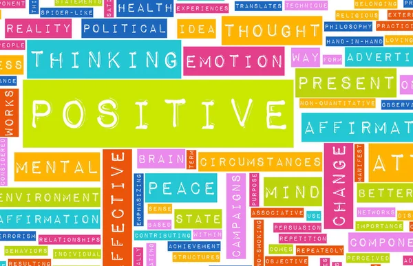 Pensare Positivo Come Atteggiamento Concetto Astratto — Foto Stock