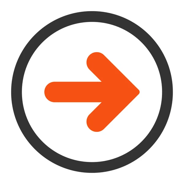 Šipka Doprava Rastrové Ikona Tento Kulatý Plochý Symbol Nakreslen Oranžové — Stock fotografie