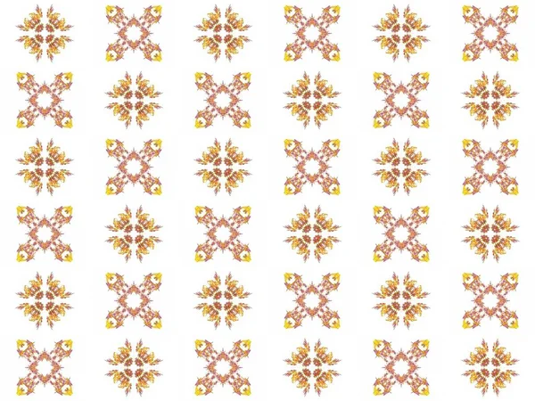 Textuur Met Weergave Abstracte Fractal Oranje Patroon — Stockfoto