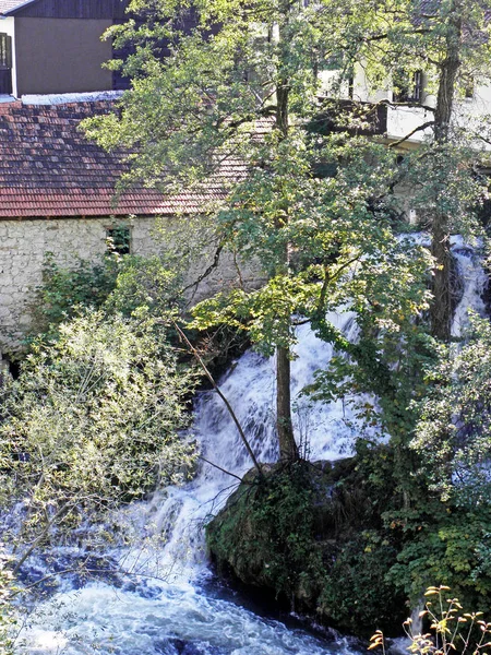 Rastoke Village Waterfalls Croatia — стоковое фото