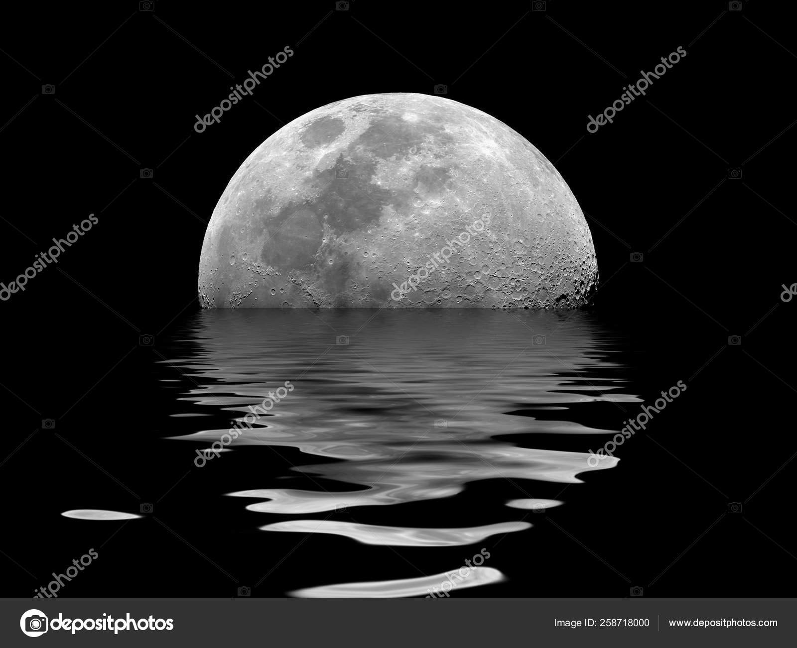 White Moon Black Background Stock Photo by ©YAYImages 258718000
