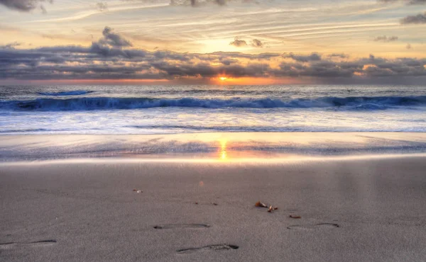 Tramonto Sull Oceano One Thousand Steps Beach Laguna Beach California — Foto Stock