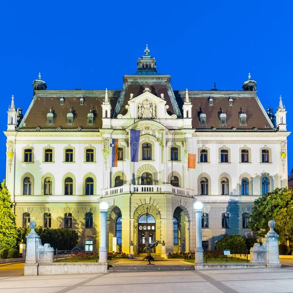 Edifício Sede Universidade Liubliana Eslovénia Europa Dos Pontos Turísticos Capital — Fotografia de Stock
