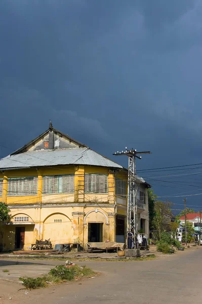 Casas Cambodianas Calle — Foto de Stock