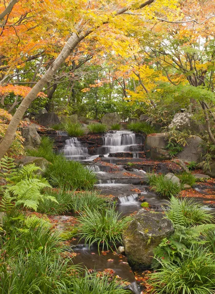 Маленький Водопад Осенью — стоковое фото