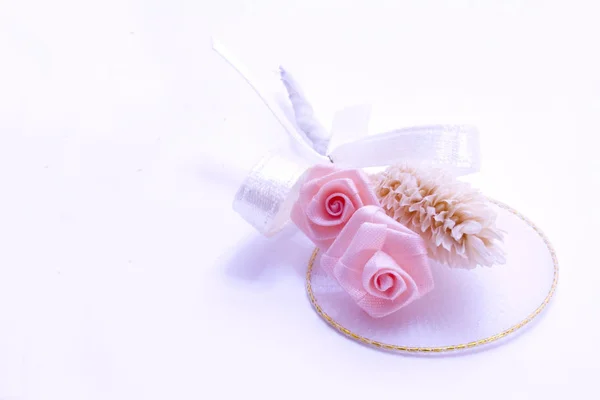 Rosa Rosa Boutonniere Flores Boda — Foto de Stock