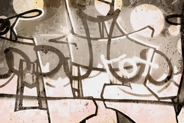 Graffiti Old Dirty Wall Urban Hip Hop Background Gray Texture — Stock Photo, Image