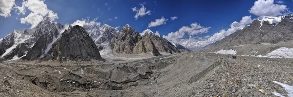 Panorama Panorámico Del Glaciar Engilchek Pintoresca Cordillera Tian Shan Kirguistán — Foto de Stock