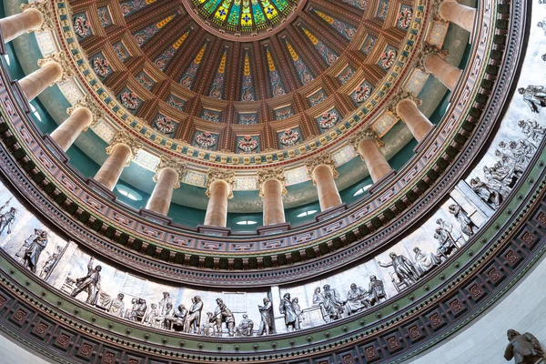 Domul Ornamentat Arhitectural Interiorul Clădirii Capitalei Stat Springfield Illinois Sua — Fotografie, imagine de stoc