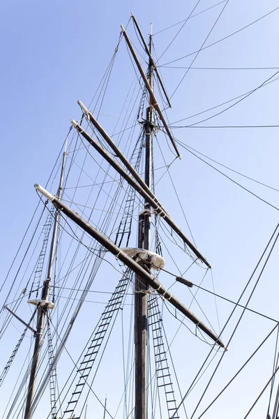 Mast Van Een Oud Zeilschip Estrella — Stockfoto