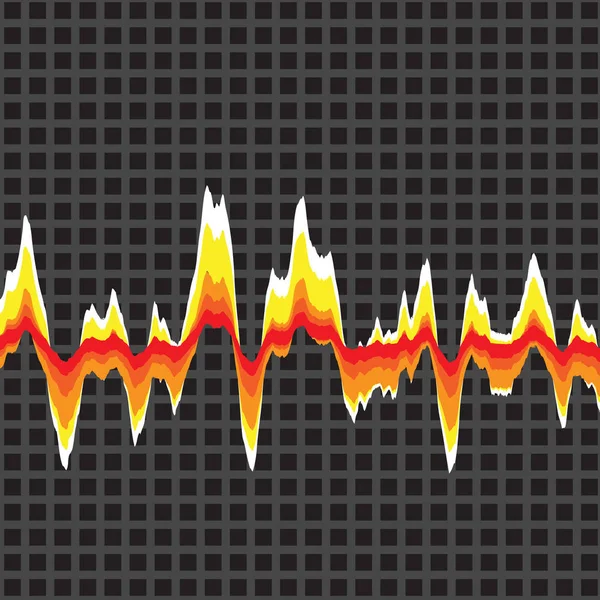 Форма Звукової Хвилі Фоні Сітки Також Може Бути Слуховий Монітор — стокове фото