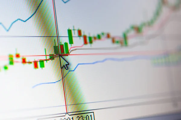 Gráfico Negócios Diagrama Gráfico Finanças Ações — Fotografia de Stock