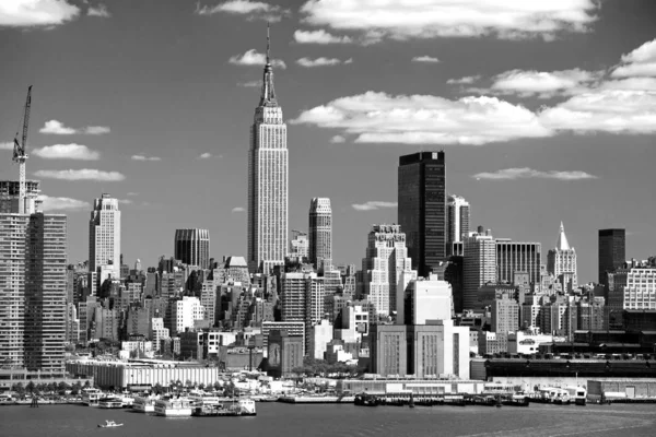 Mitten Staden Manhattan Skyline Sett Från New Jersey Sida — Stockfoto