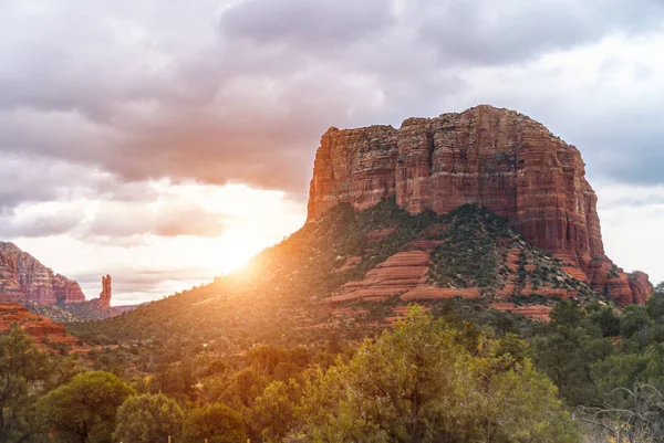 Pedras Vermelhas Perto Sedona Arizona Pôr Sol — Fotografia de Stock