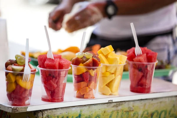 Fruit Straat Verkoper Cartagena Indias — Stockfoto