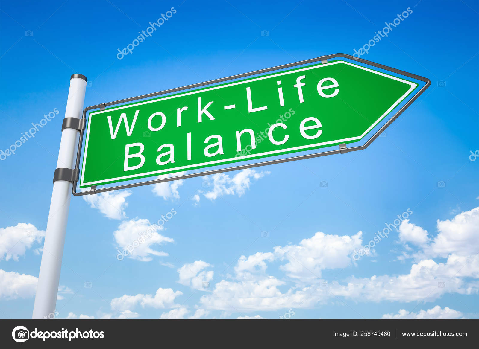 Image Typical Road Sign Arrow Work Life Balance — Stock Photo ...