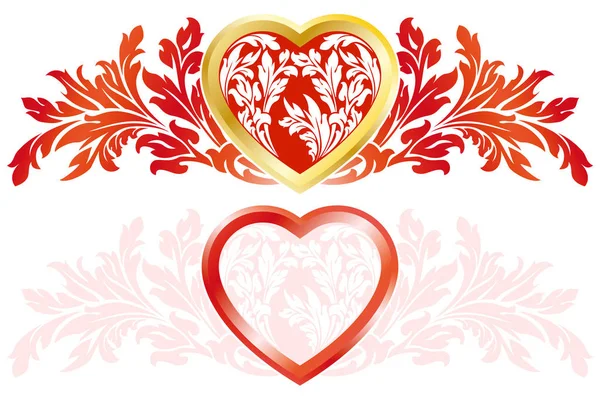 Soyut Stilize Sevgililer Günü Kalp Üzerinde Beyaz Izole — Stok fotoğraf