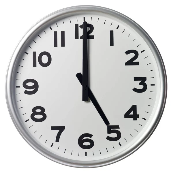 Cinco Clock Ilustração Fundo Branco — Fotografia de Stock