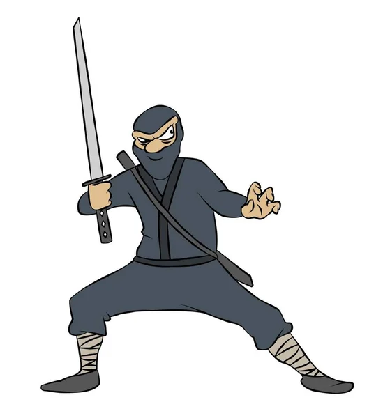 Desenho Animado Do Ninja Clipart Com Conceito Simples Ilustração do Vetor -  Ilustração de menino, sinal: 218098650