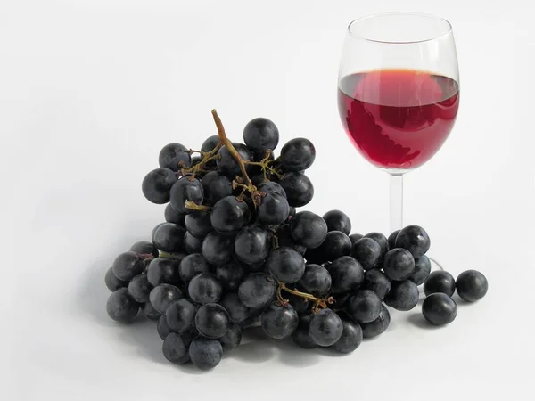 Vinho Tinto Uvas Vermelhas — Fotografia de Stock
