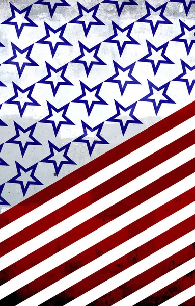 Grunge Stars Und Stripes — Stockfoto