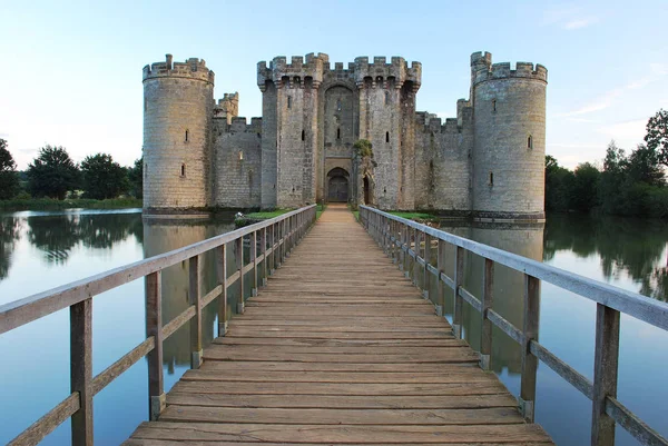 Zamek Bodiam Hrabstwie East Sussex — Zdjęcie stockowe