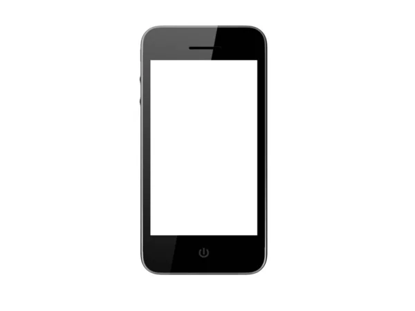 Ρεαλιστικό Κινητό Τηλέφωνο Απομονώνεται Λευκό Φόντο Σύγχρονη Συσκευή Pad Αφής — Φωτογραφία Αρχείου