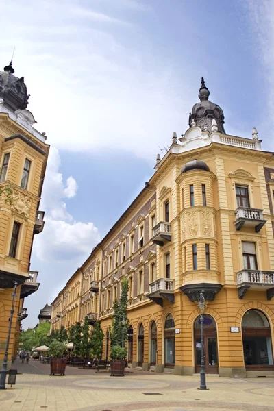 Ulice Debrecenské Města Maďarsko Letním Čase — Stock fotografie