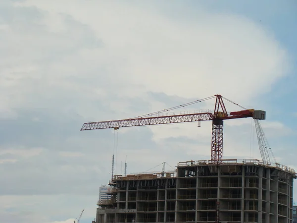 Close Tiro Guindaste Construção — Fotografia de Stock