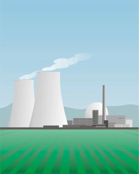 Centrale Nucleare Illustrazione Movente Fittizio 2008 — Foto Stock