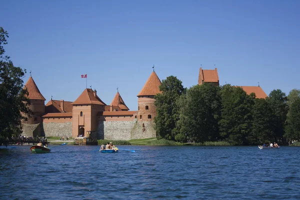 Castillo Trakai Una Isla Lago Lituania — Foto de Stock