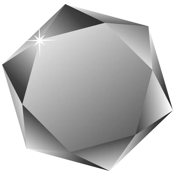 Diamante Hexagonal Contra Fundo Branco Ilustração Arte Vetorial Abstrata — Fotografia de Stock