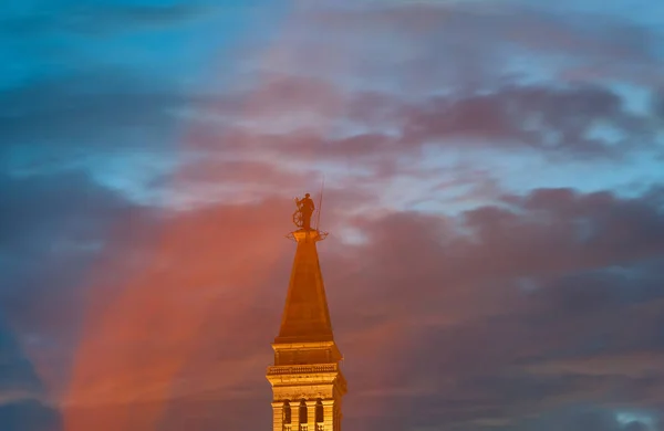 Rovinj Istria Hırvatistan Saint Euphemia Nın Bazilikası Görünümünü — Stok fotoğraf