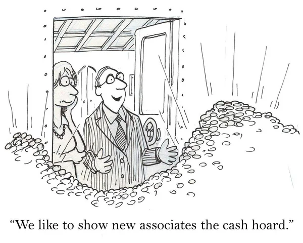 Show New Associates Cash Hoard — 스톡 사진