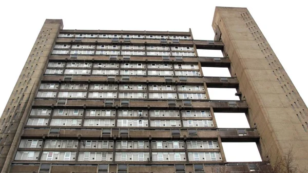 Torre Baffron Emblemática Arquitectura Brutalista Los Años Sesenta Aislada Sobre — Foto de Stock