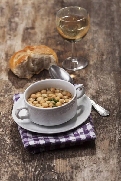 Caldo Fresco Com Pérolas Sopa — Fotografia de Stock